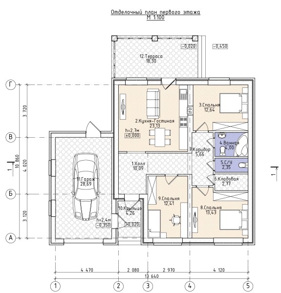 Дом 85 м² + гараж (Дом 135,16 м²)